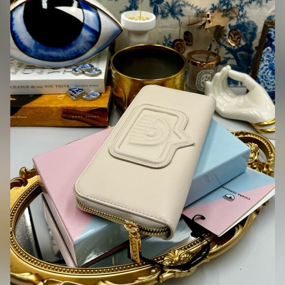 🆕 CHIARA FERRAGNI 🧿 BNIB Pastel Parchment Portafogli Wallet - Picture 2 of 16
